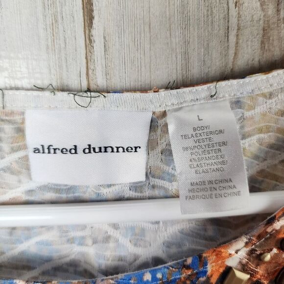 Alfred Dunner Studded Long Sleeve Blouse Multicolored Size Large - Picture 3 of 10